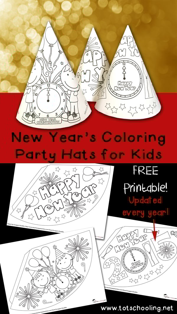 new year printable hats