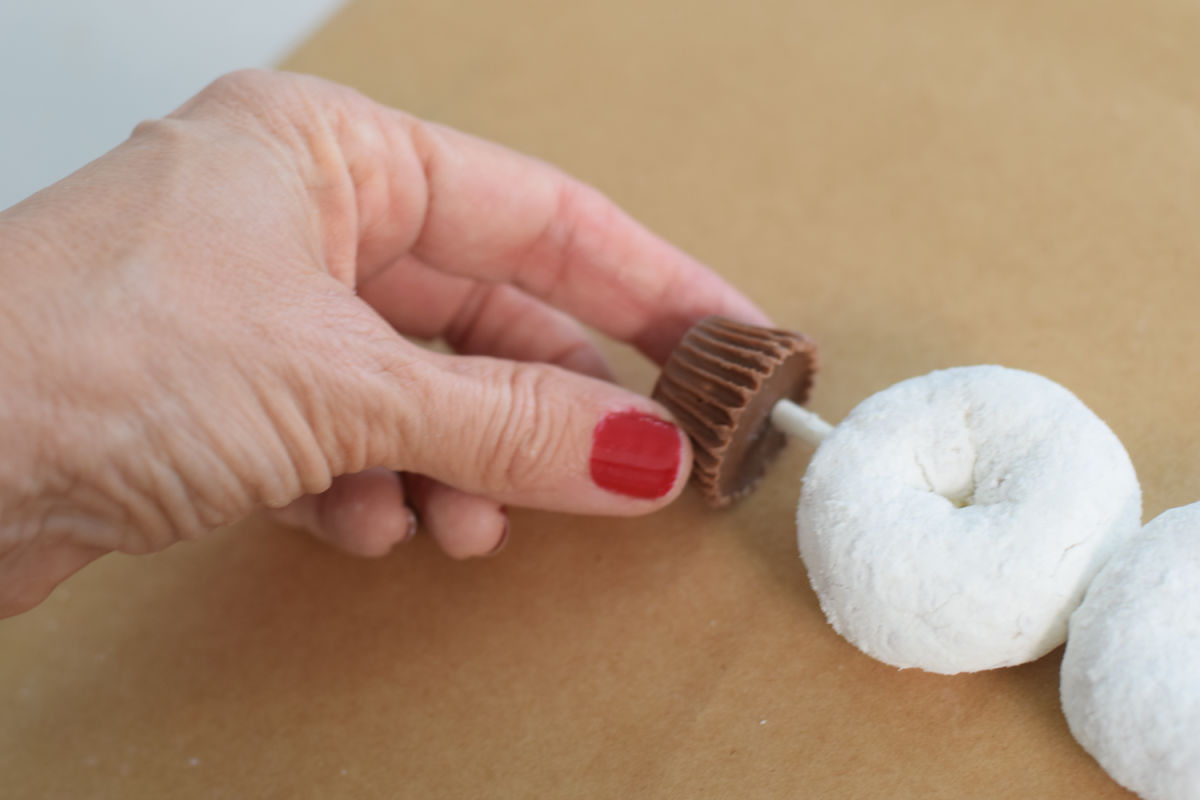 adding chocolate hat