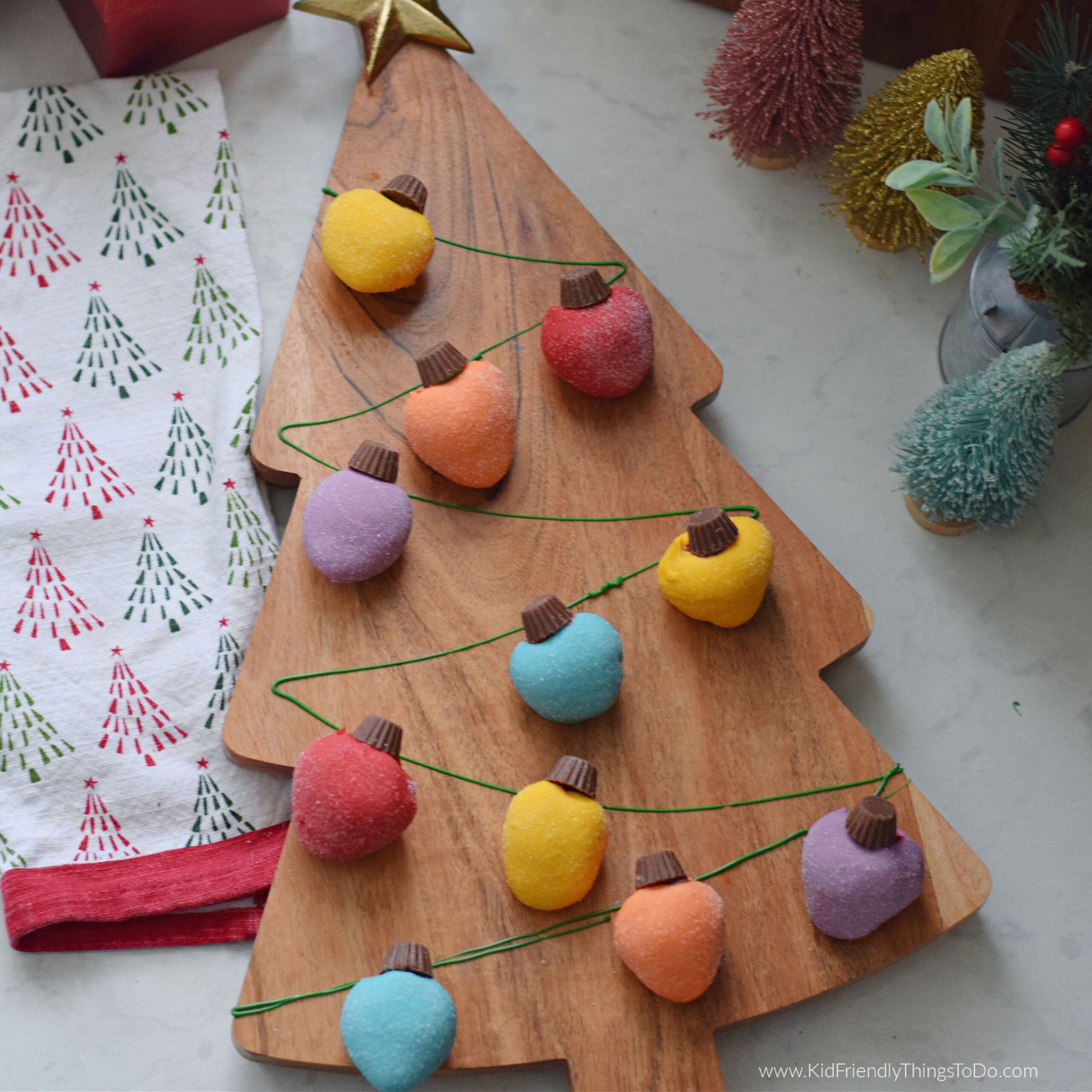 chocolate covered strawberry Christmas lights