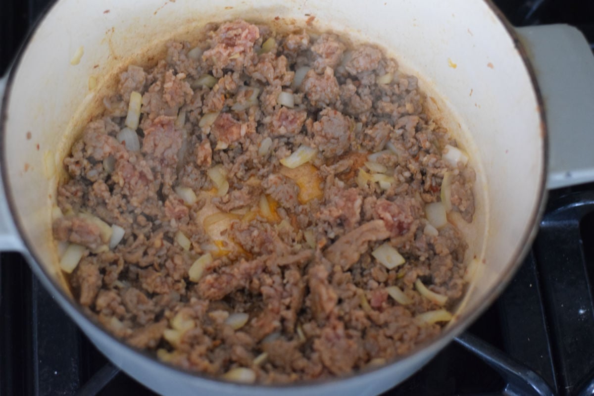 sausage soup sausage and onion