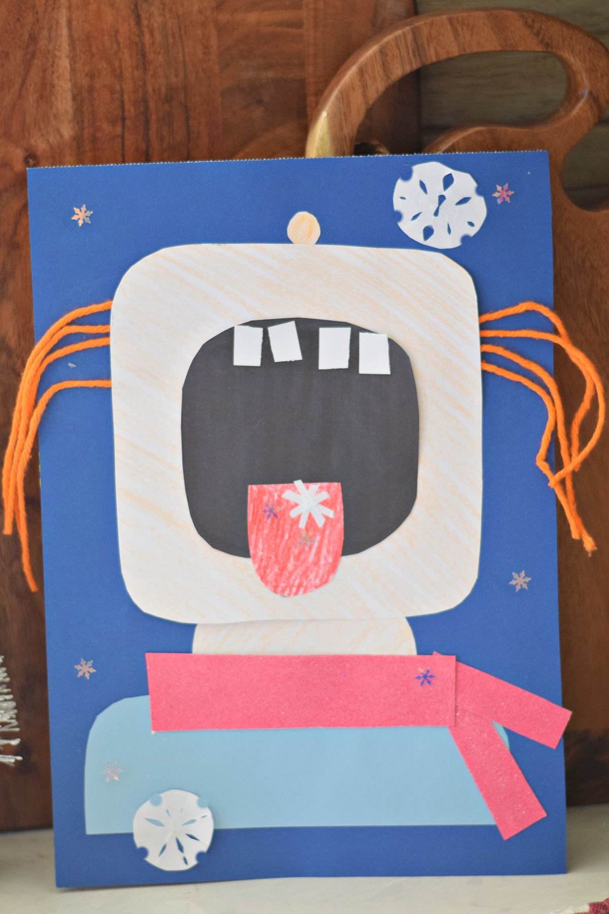 catching snowflakes craft for kids 