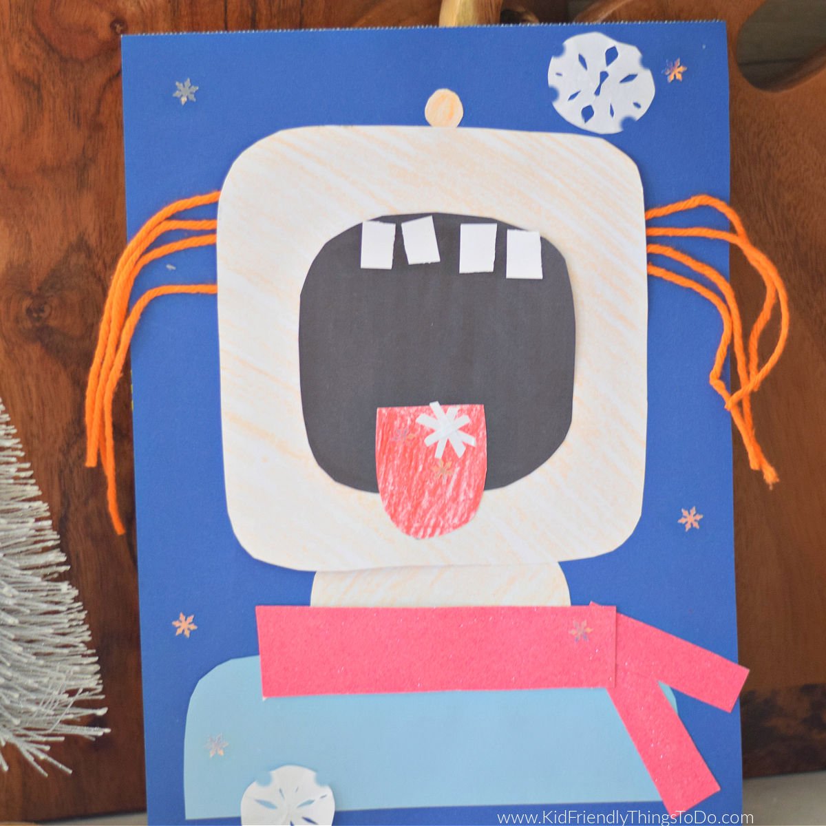 catching snowflakes craft for kids