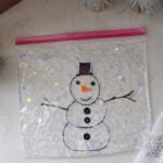build a snowman sensory bag