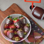 football chocolate covered strawberries