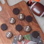 Oreo cookie footballs