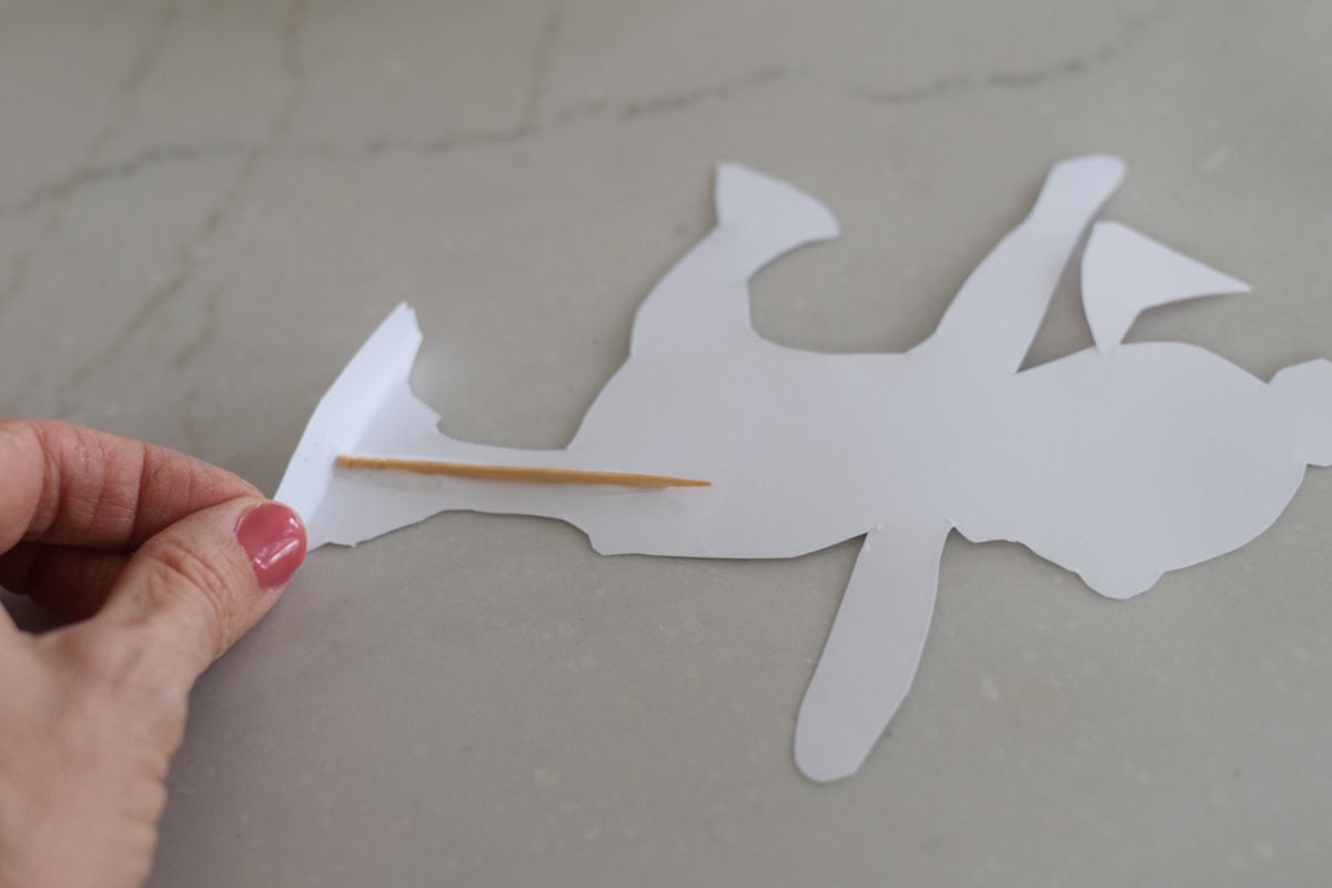 gluing toothpick to ice skater printable 