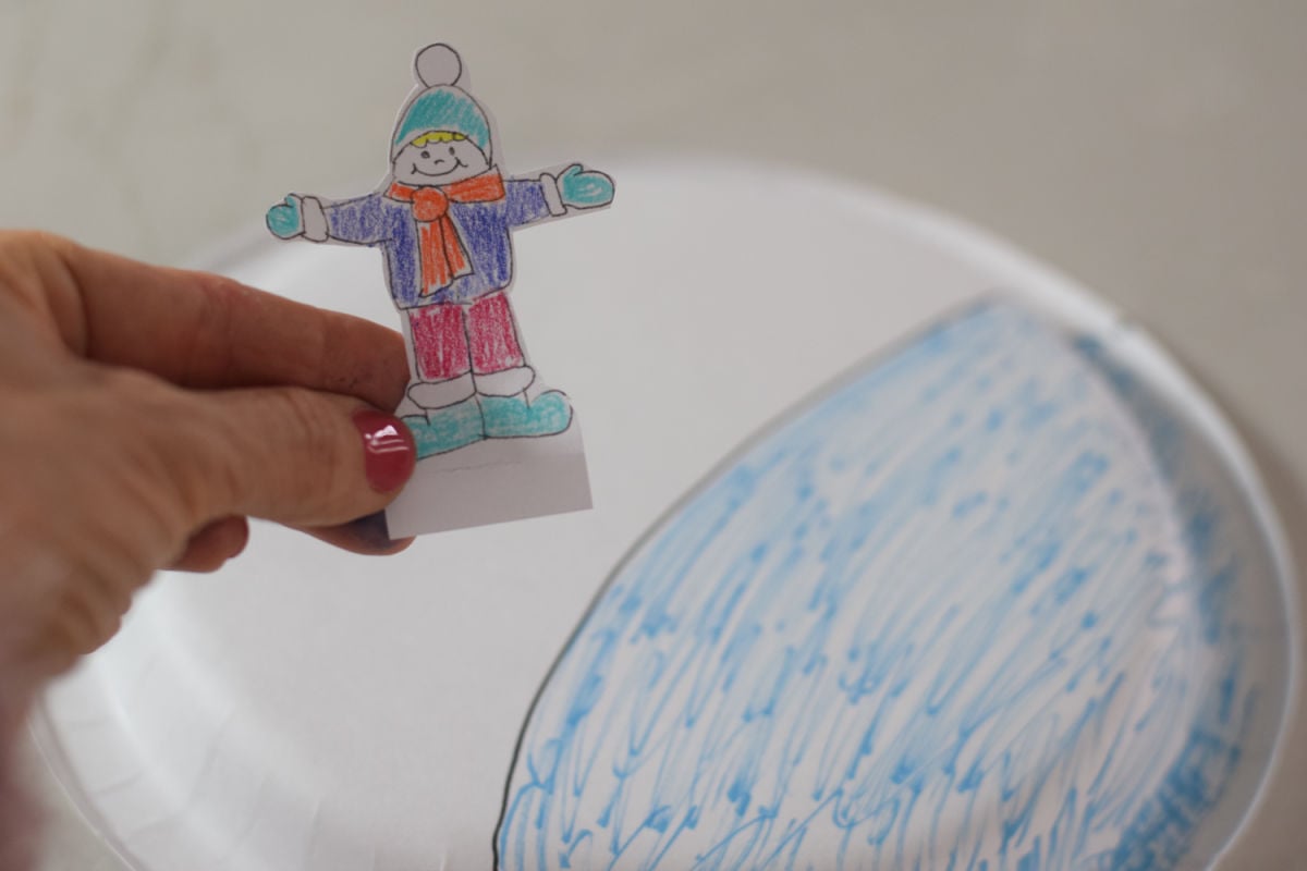 printable of kid in winter 