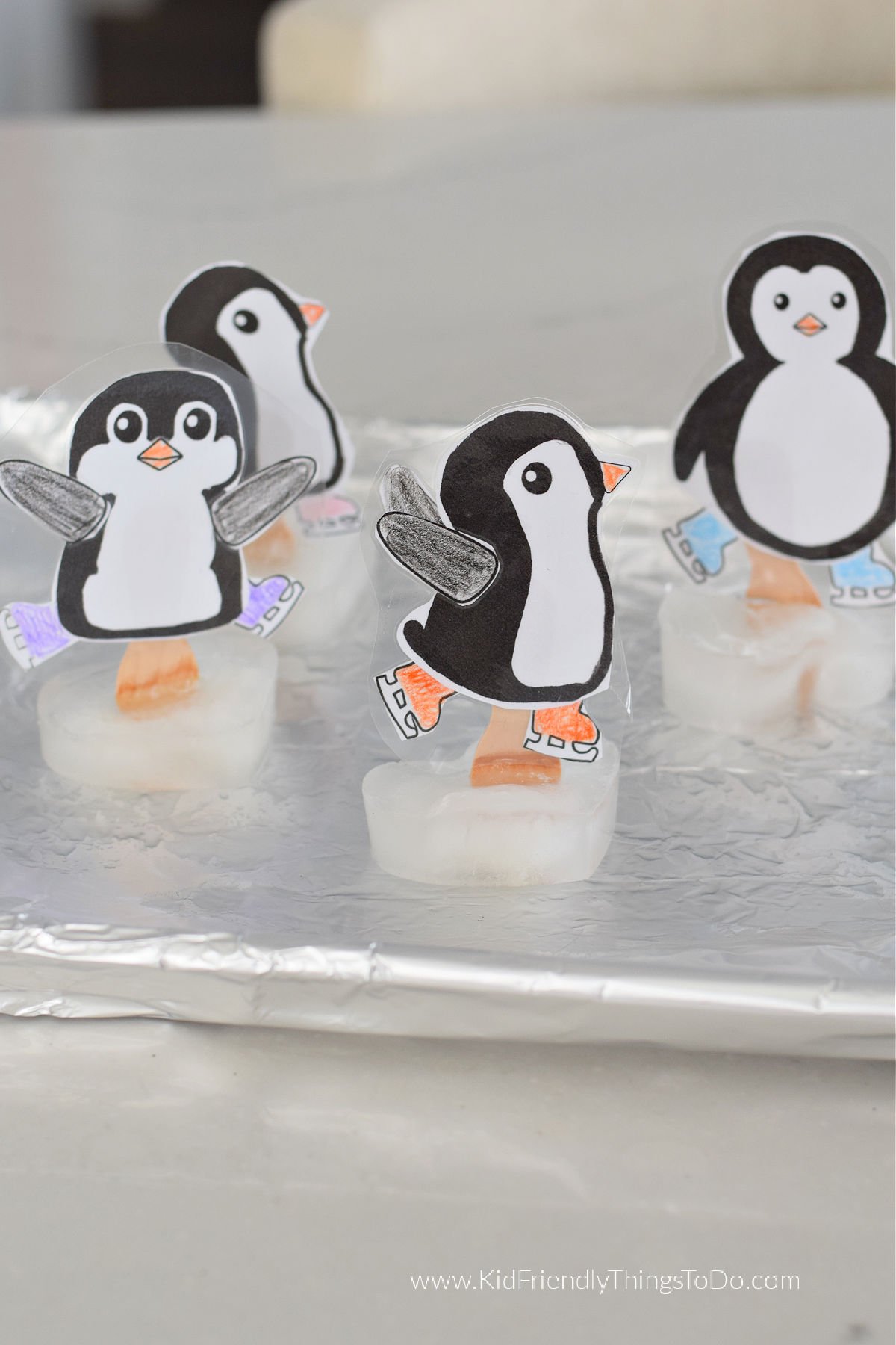 penguin ice skating craft and sensory activity 