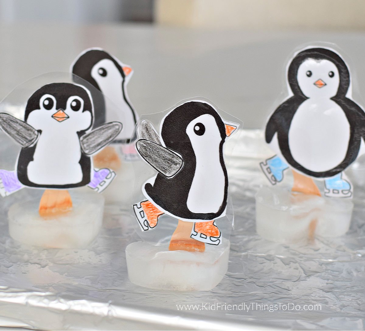 penguin ice skating craft and sensory activity
