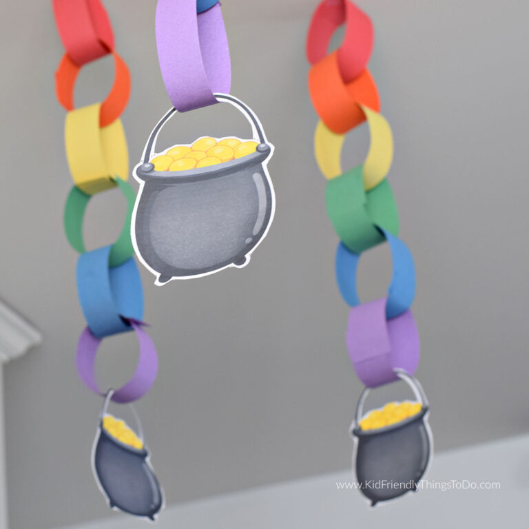 Paper Chain Pot of Gold Craft for Kids (St. Patrick’s Day Activity ...