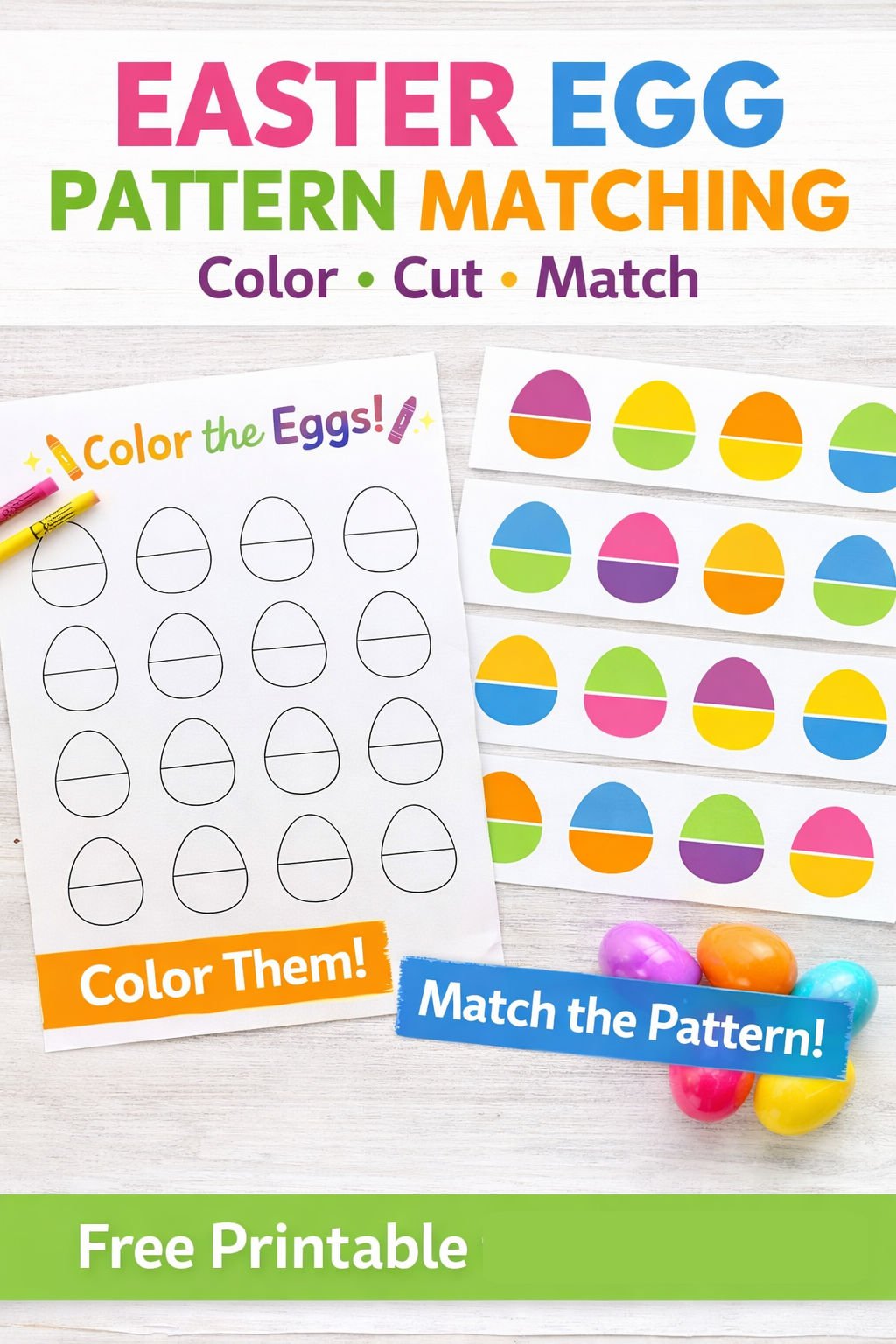 easter egg matching activity printable
