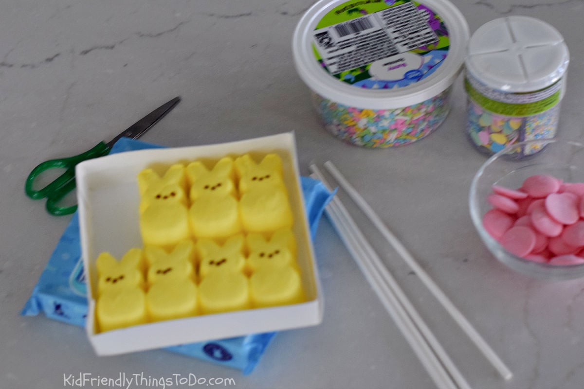 Chocolate Peep pops Easter treat supplies 
