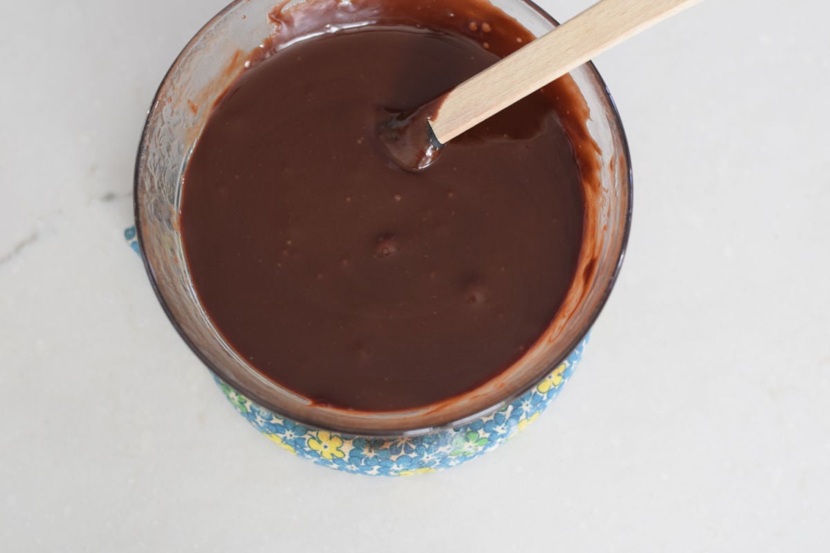 melted chocolate in a bowl