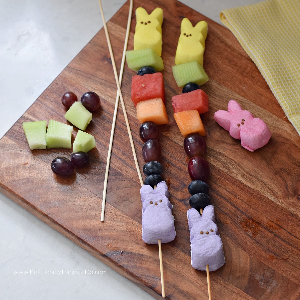 peeps fruit skewers easter treat