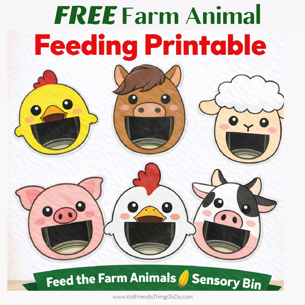farm animal feeding printable