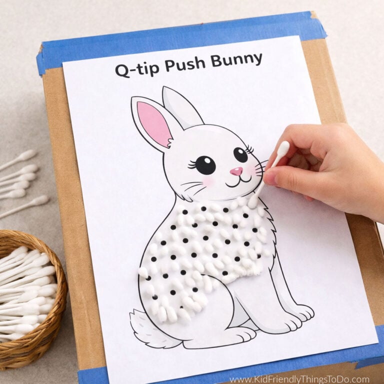 bunny q-tip push craft