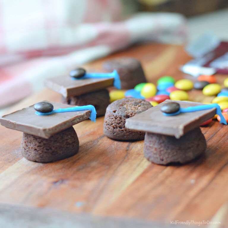 brownie bite graduation caps