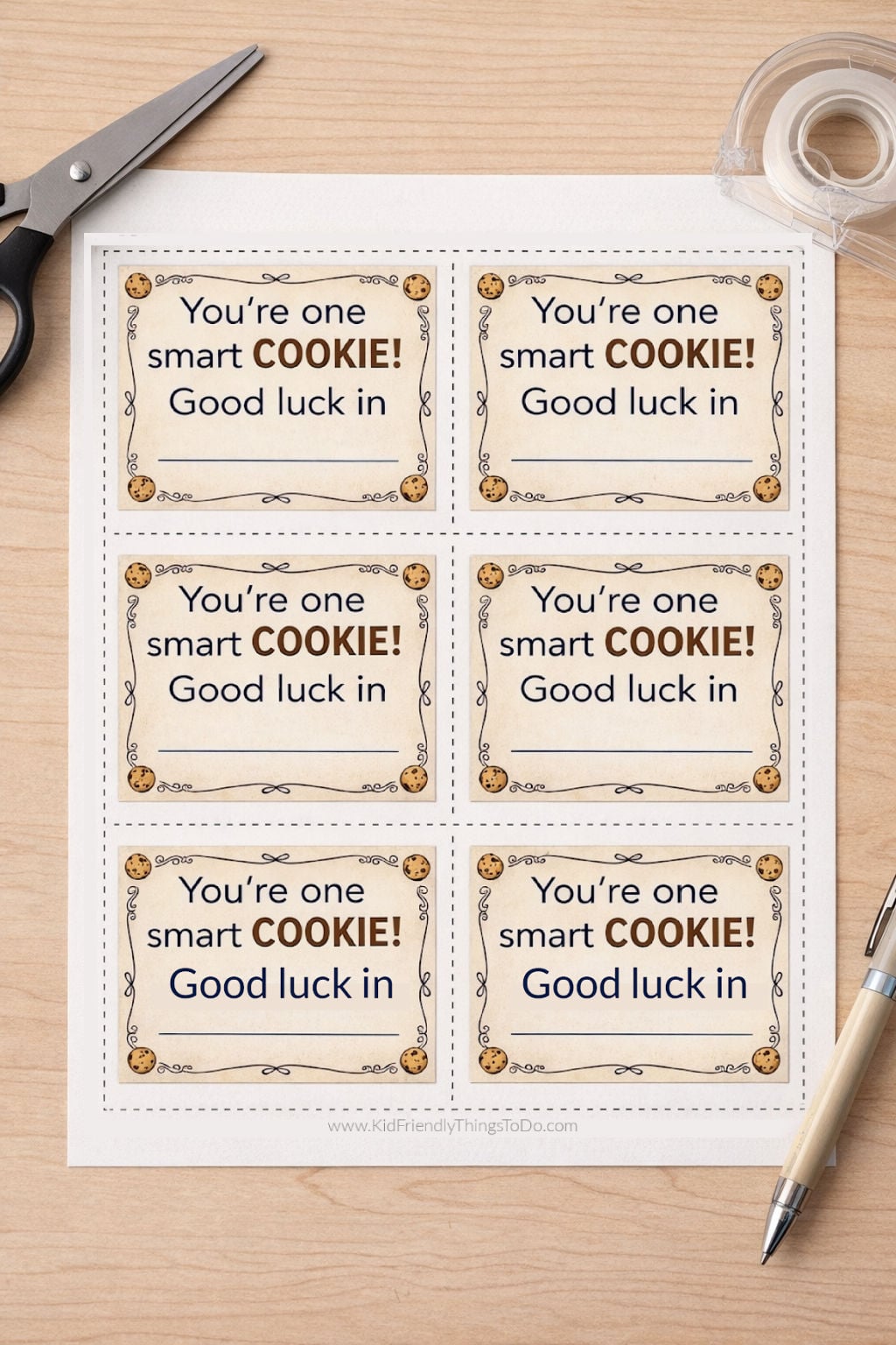 You're one smart cookie printable on table