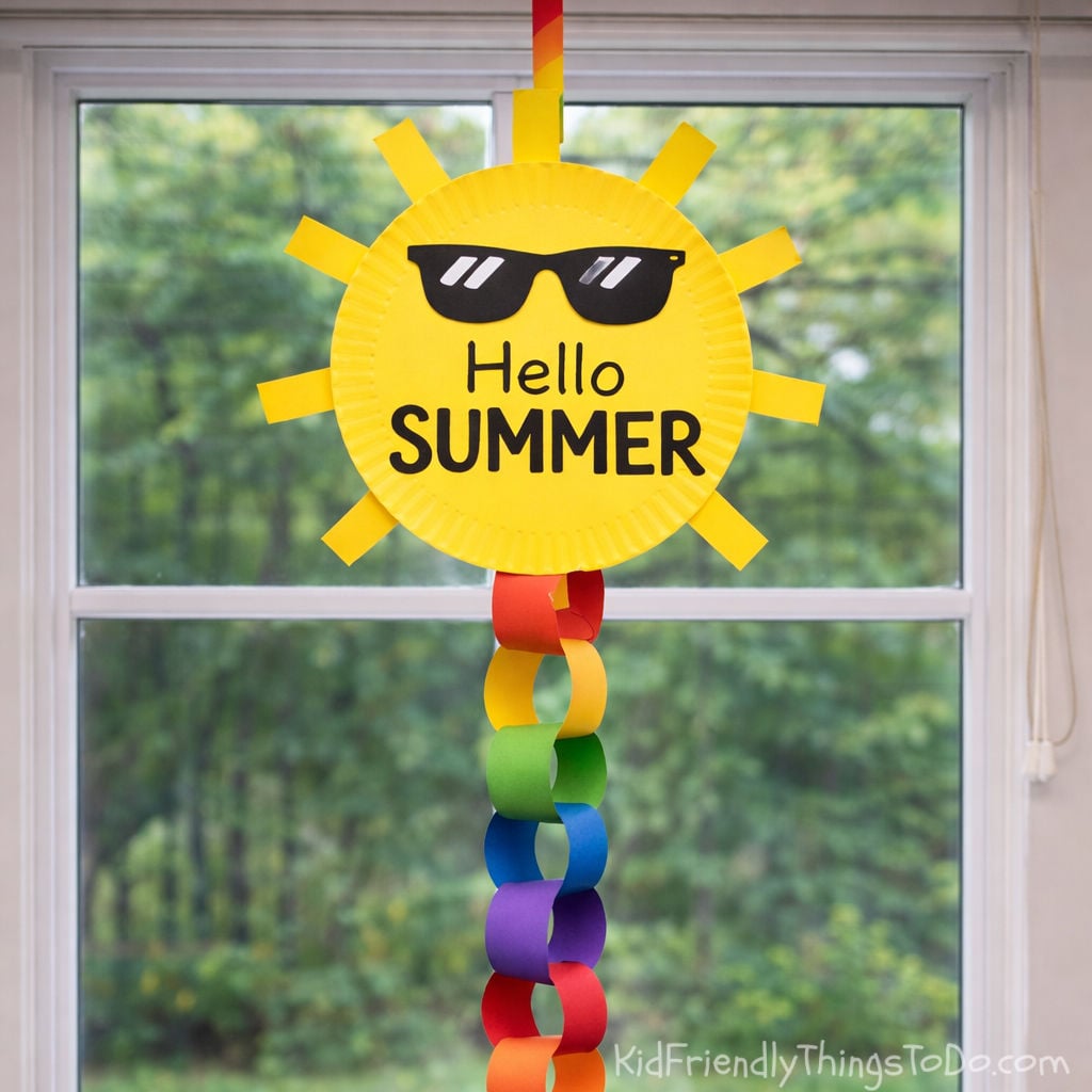 Hello Summer Countdown Paper Chain Craft Printable