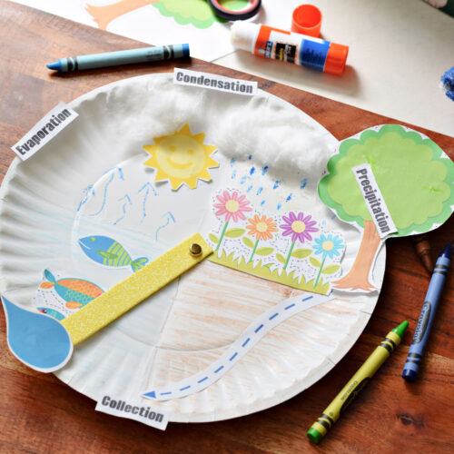 Water Cycle Craft for Kids (Printable + Paper Plate Spinner) - Kid ...