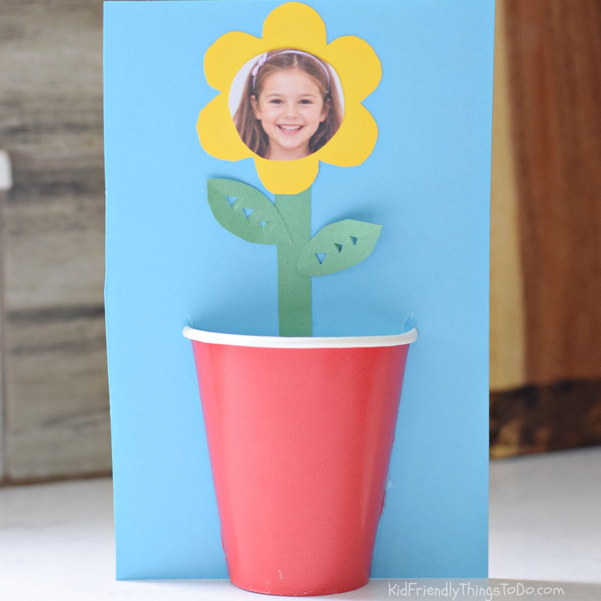 photo flower pot craft for kids and printable