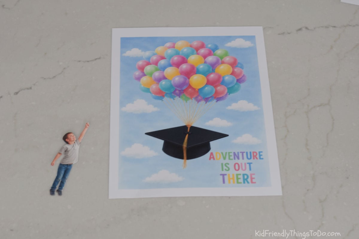 graduation photo craft printable with kid supplies 