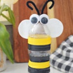 water bottle bee craft for kids to make