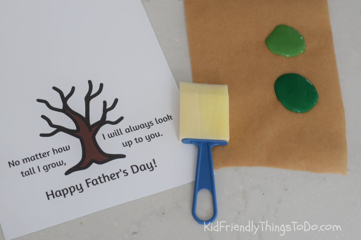 supplies for Father's Day No matter how tall I get printable 
