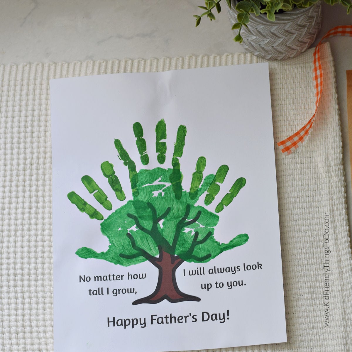 father's day handprint printable no matter how tall i grow