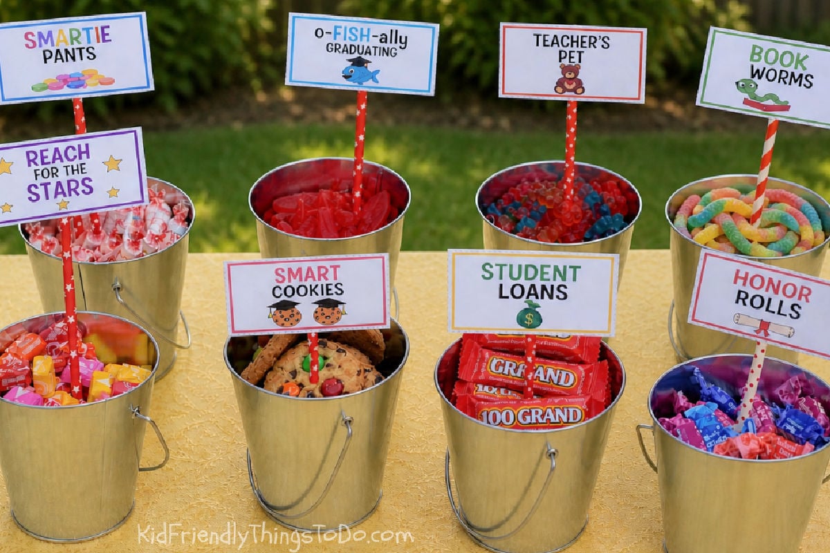 fun graduation candy sign printables