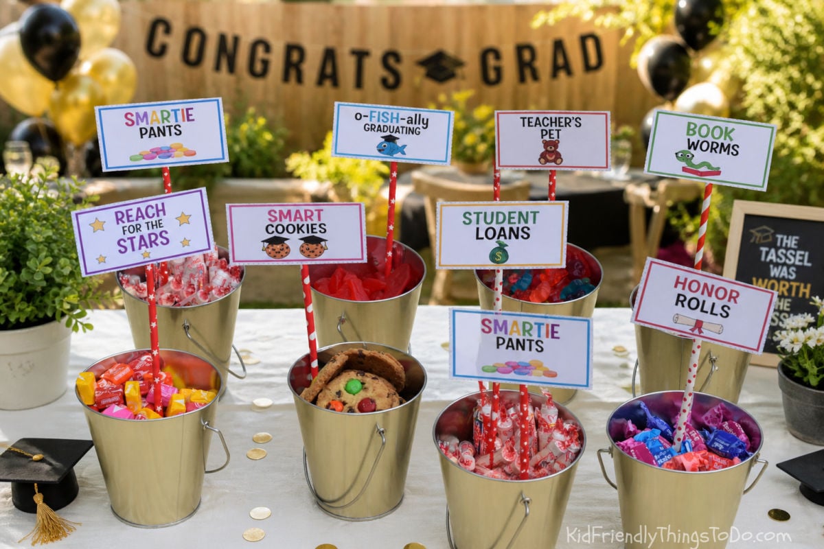 candy with graduation candy printables