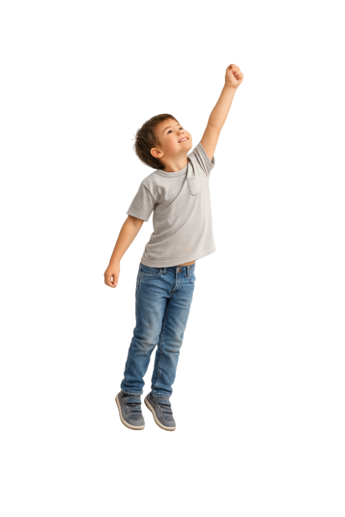 kid reaching up to the sky for printable 