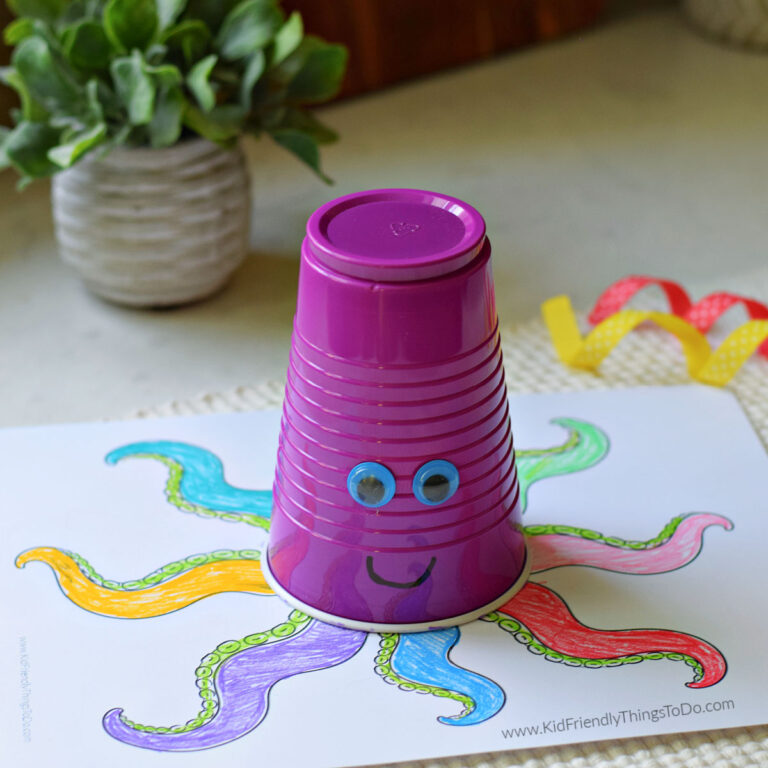 octopus ocean craft and printable for kids