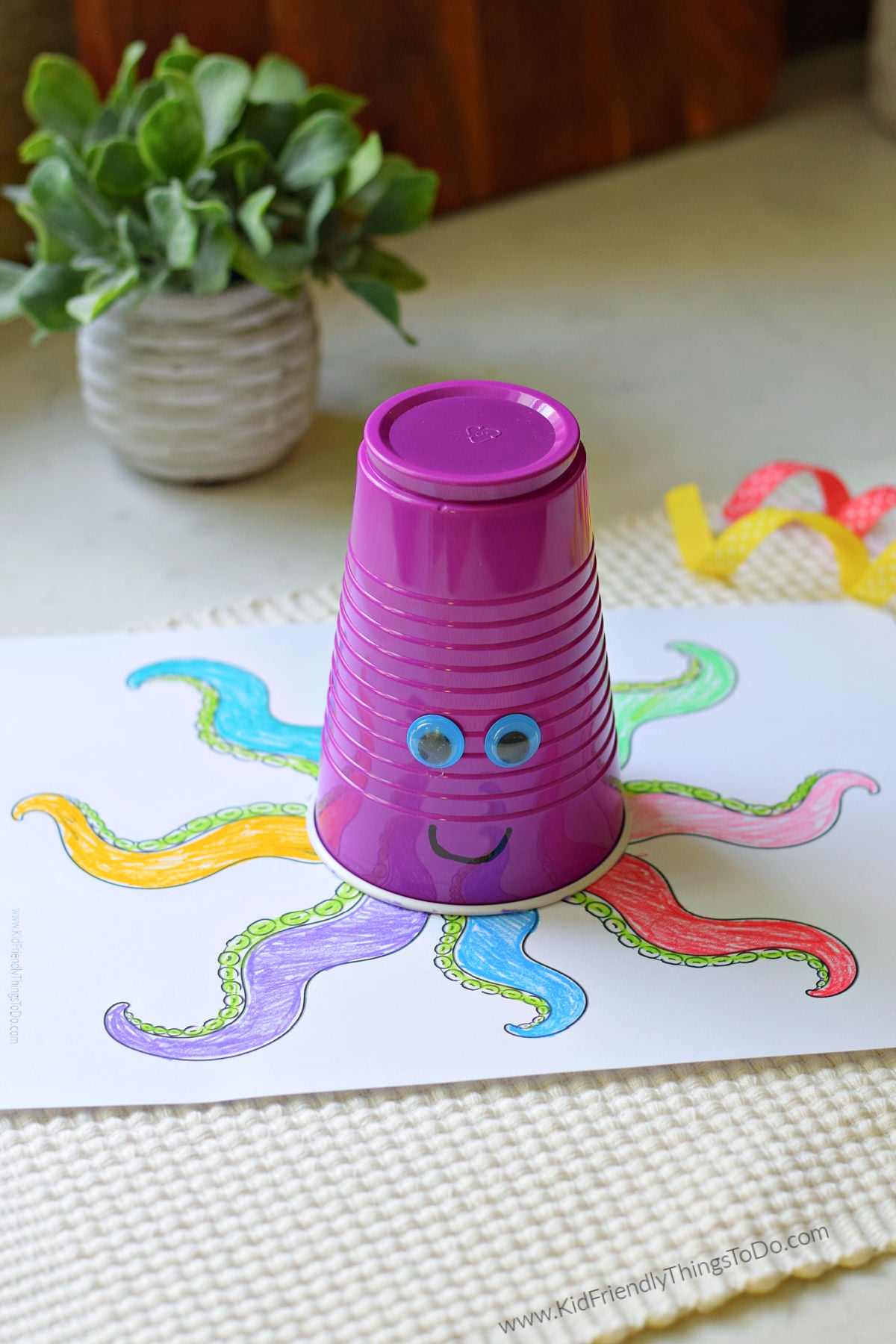 octopus ocean craft and printable for kids