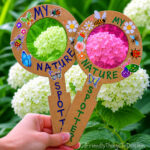 nature spotter craft with magnifying glass printables