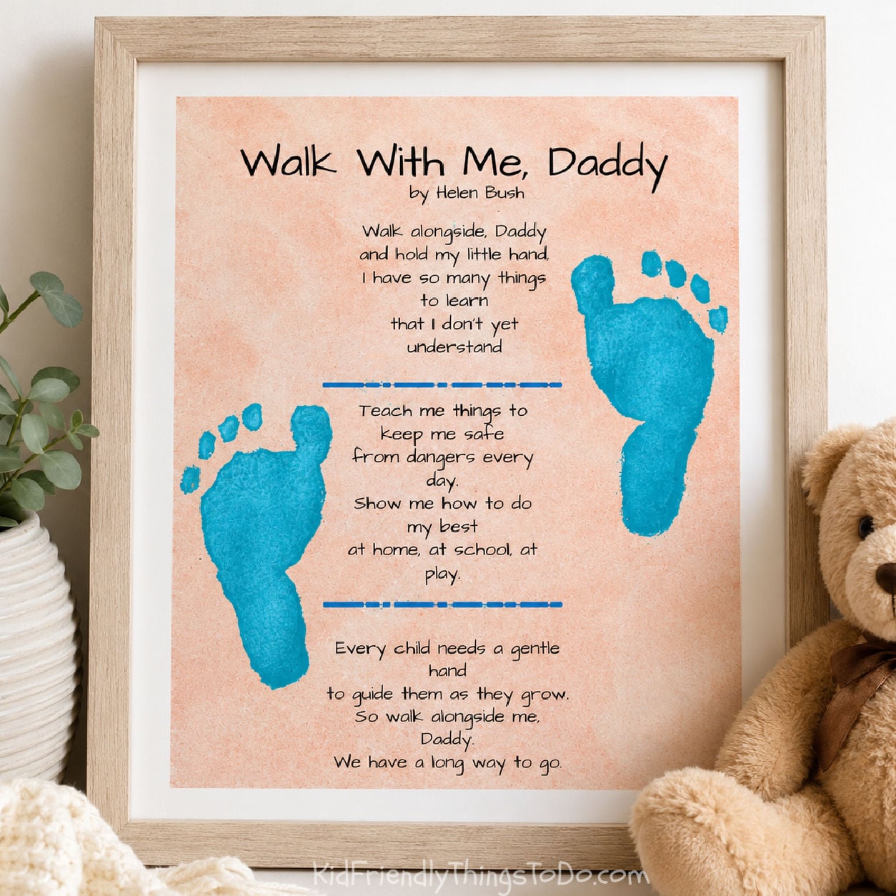 walk with my daddy printable poem and craft