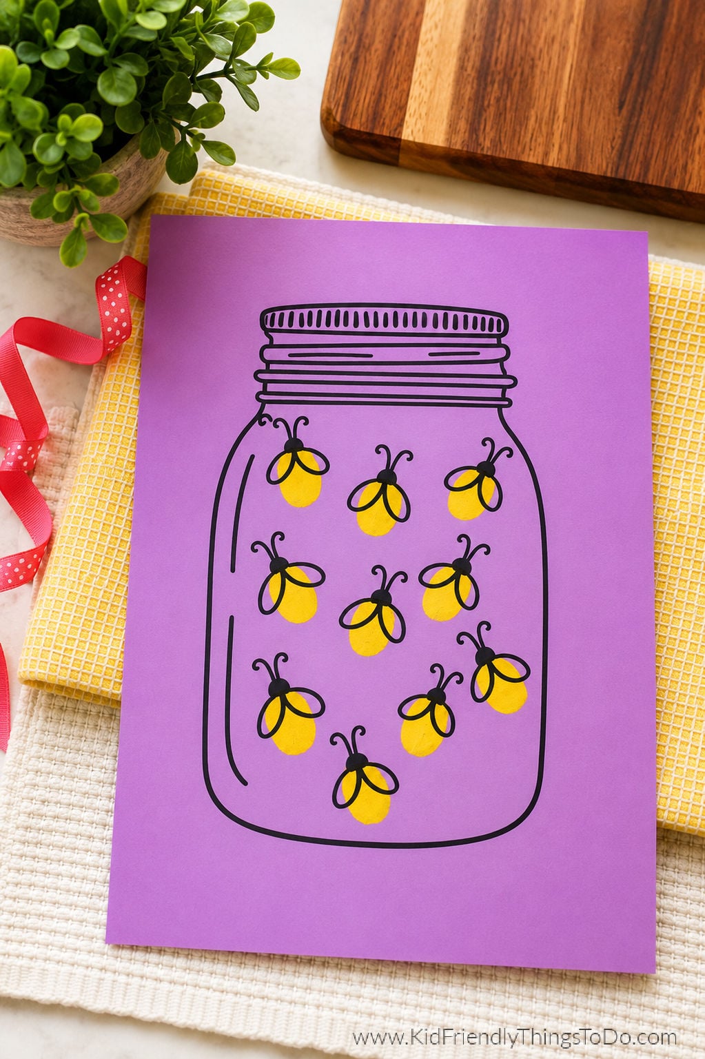 lightning but mason jar craft for kids 