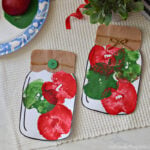 apple stamping apple craft for kids with a mason jar printable