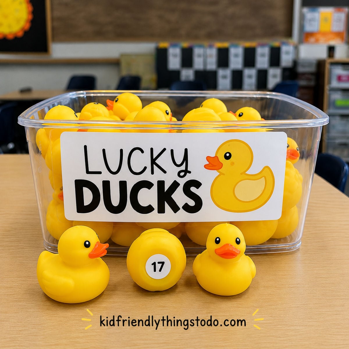 lucky ducks teacher engagement idea and printable for random student picker